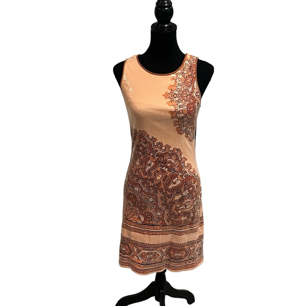 Chelsea & Violet size S orange sequin dress, GUC